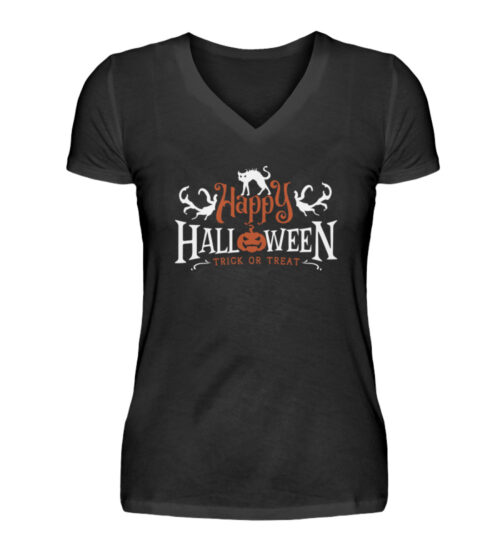 Happy Halloween - Trick Or Treat - V-Neck Damenshirt-16
