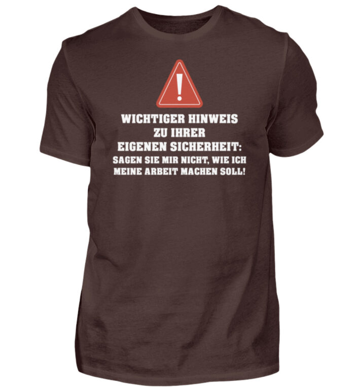 Sicherheitshinweis - Herren Shirt-1074