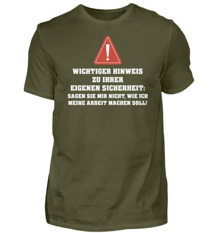 Sicherheitshinweis - Herren Shirt-1109